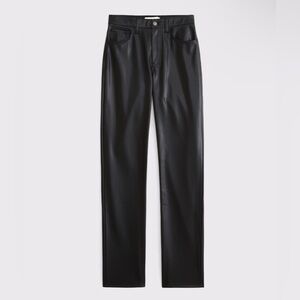 Abercrombie Ultra High Rise 90s Straight Vegan Leather Pant